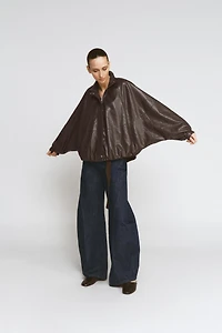 FAUX LEATHER BOMBER JACKET ZW COLLECTION