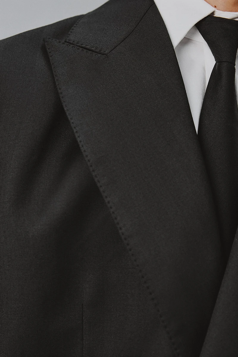 100% WOOL DOUBLE BREASTED SUIT BLAZER