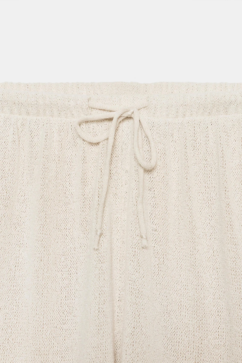 PANTALON RUSTIQUE À JAMBES LARGES