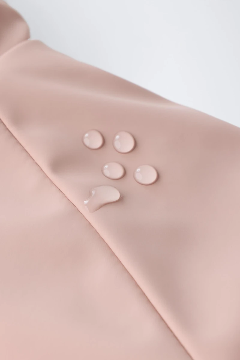 VESTE DÉPERLANTE ENDUITE EFFET FOURRURE