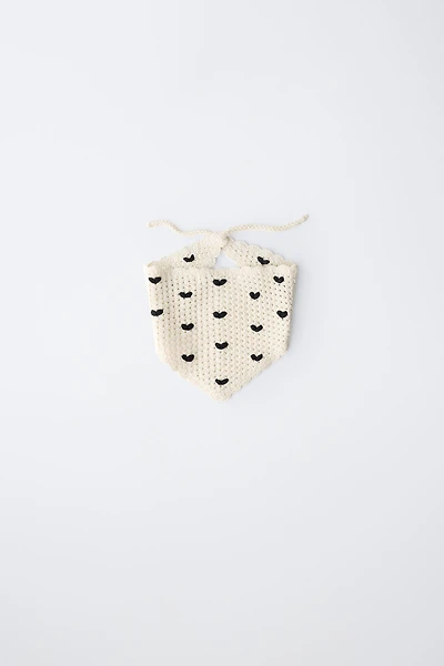 HEARTS CROCHET KNIT BANDANA