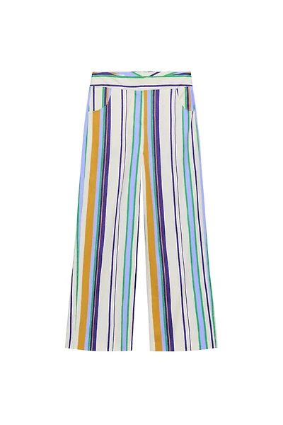 STRIPED STRAIGHT LEG PANTS