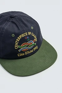 EMBROIDERED FLAT VISOR CAP