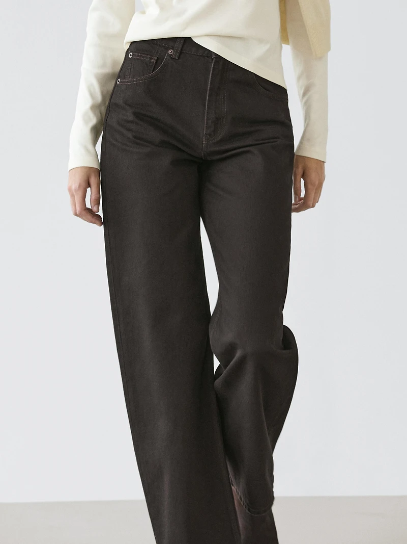 High-waist barrel fit jeans