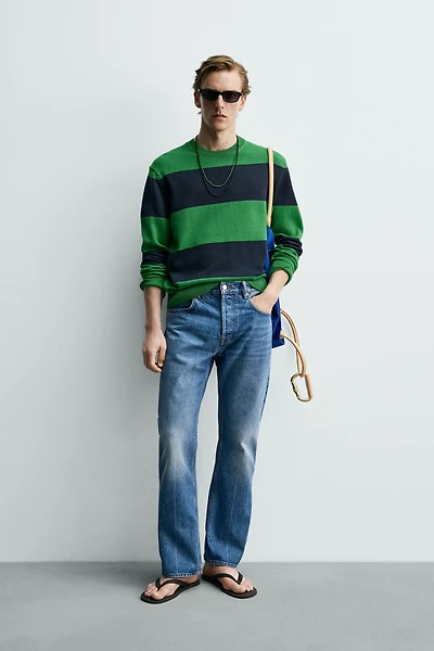 PULL EN JACQUARD À RAYURES AARON LEVINE X ZARA