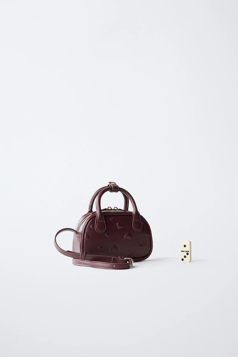 MINI HEART BOWLING CROSSBODY BAG