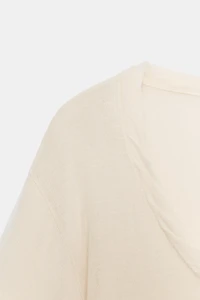 TOP EN MAILLE À DÉCOLLETÉ ARRONDI FRONCÉ