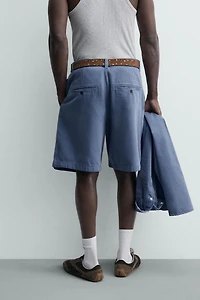 WASHED PLEATED SHORTS