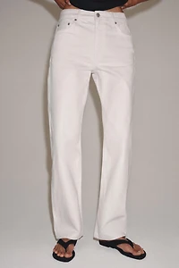 ZW COLLECTION MID-RISE STRAIGHT LEG JEANS