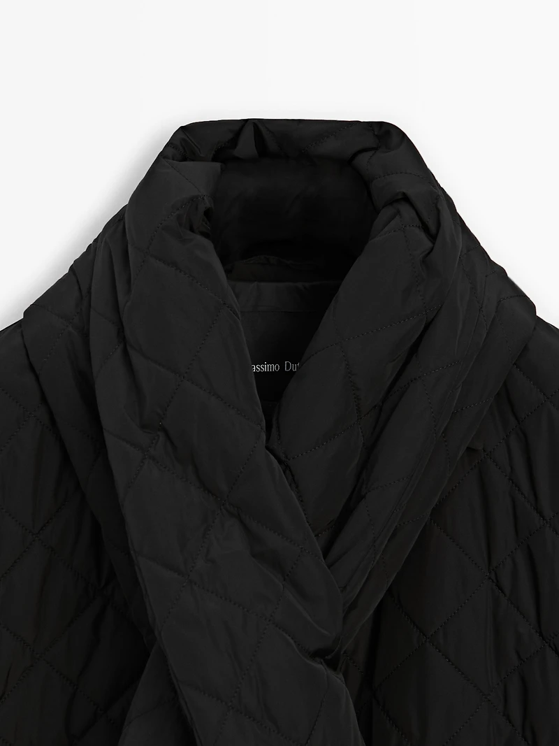 Lightweight jacket with scarf detail
