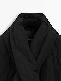Lightweight jacket with scarf detail