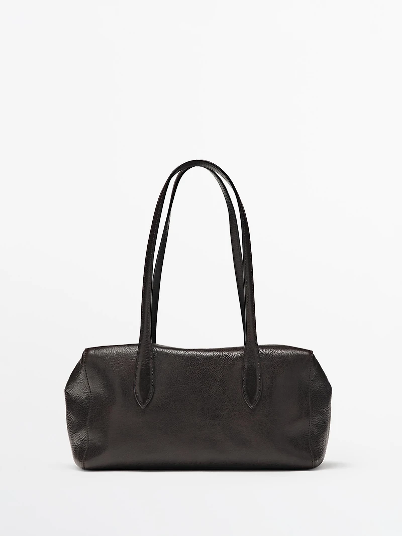Nappa leather west satchel bag