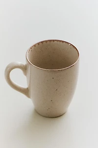STONEWARE MUG WITH DISTRESSED RIM