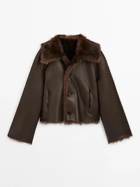 Short natural fur coat