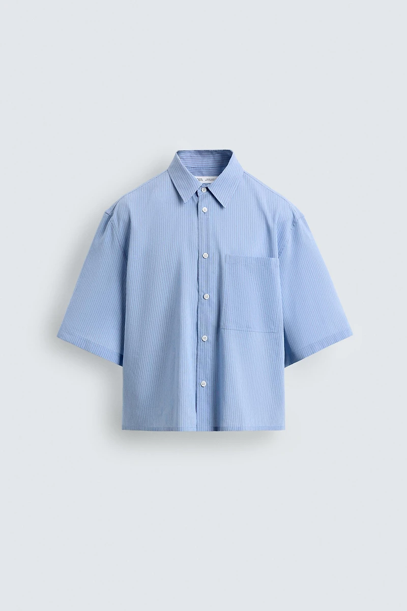 PLAID CROPPED FIT SHIRT