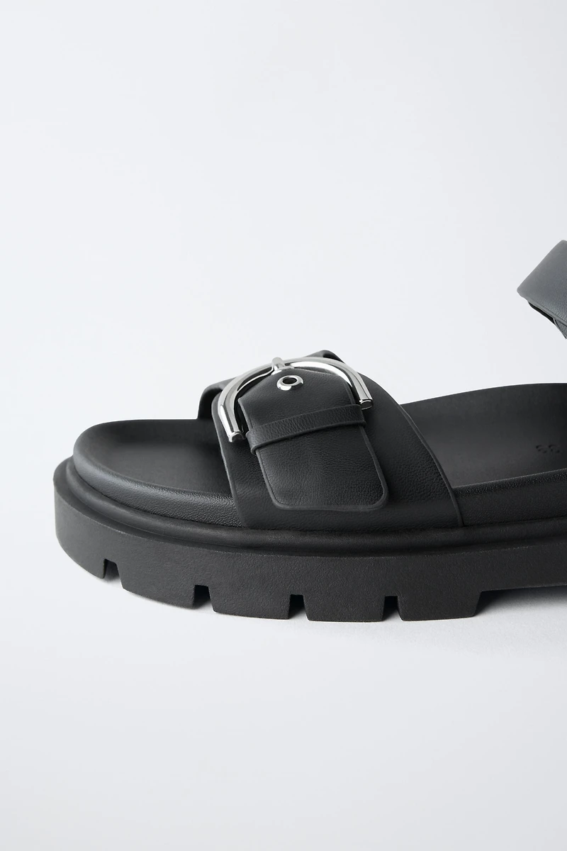 BUCKLED SANDALS