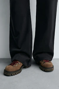 LEATHER SHOES WITH HOOKS