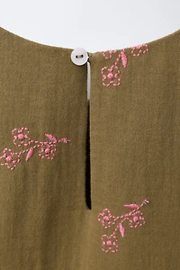 ROBE FLEURS BRODÉES