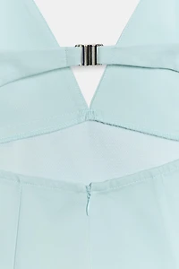 TOP À BRETELLES PÉPLUM