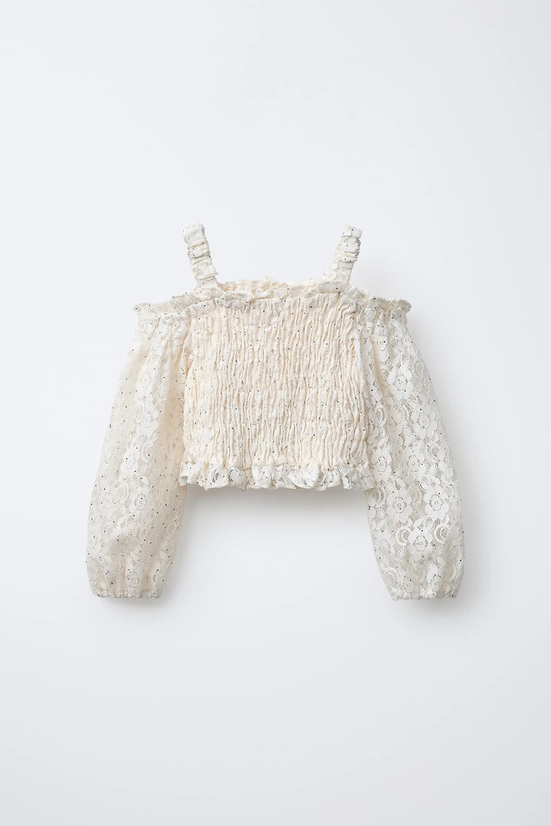 SPARKLY ELASTICIZED TOP