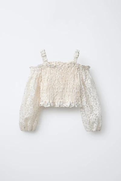 SPARKLY ELASTICIZED TOP