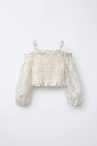 SPARKLY ELASTICIZED TOP