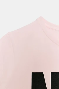 TEXT PRINT SHORT SLEEVE T-SHIRT