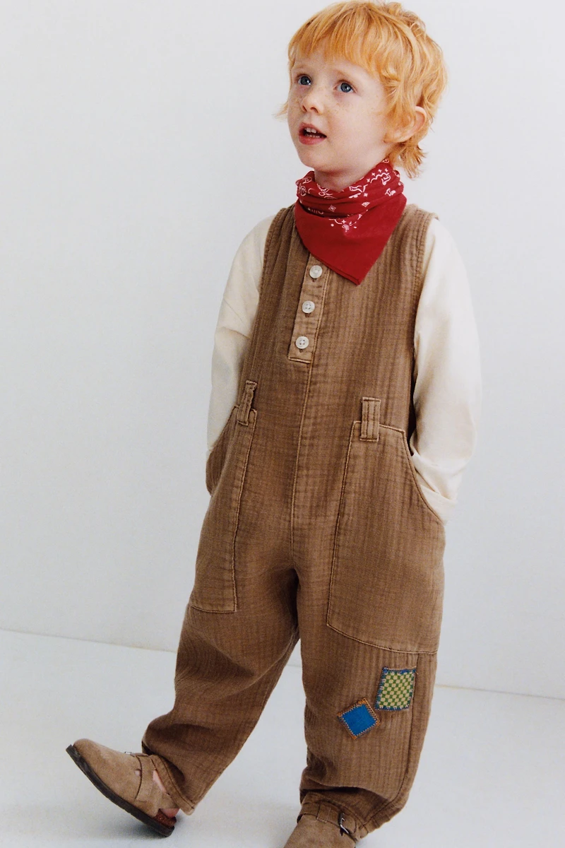 LONG RUSTIC PATCH OVERALLS