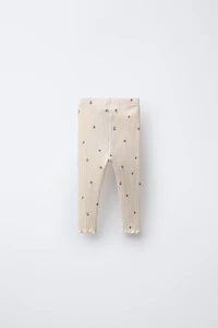 FLORAL TEXTURED LEGGINGS