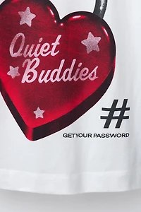 HEART PADLOCK PRINT T-SHIRT