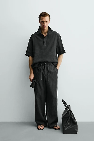 100% LINEN POLO SHIRT