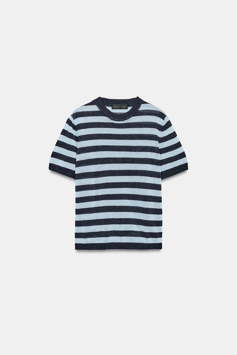 SHORT SLEEVE KNIT TOP