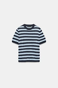 SHORT SLEEVE KNIT TOP