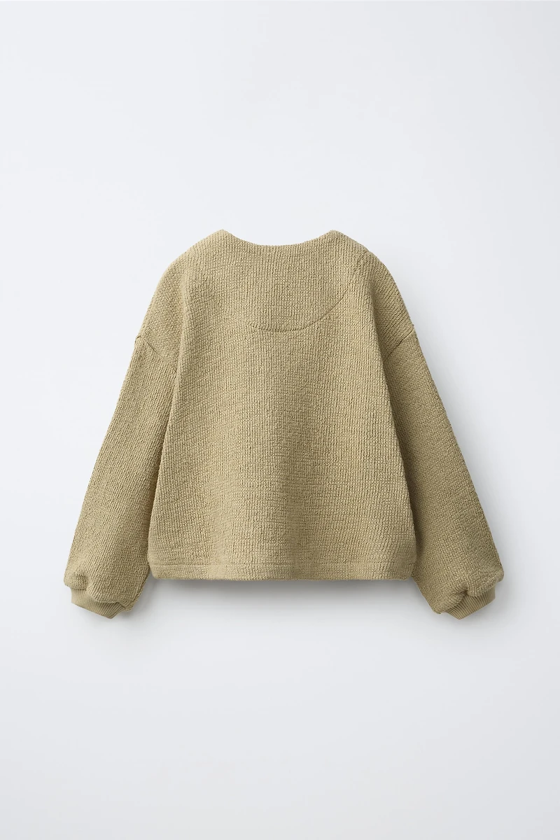 TEXTURED KNIT CARDIGAN