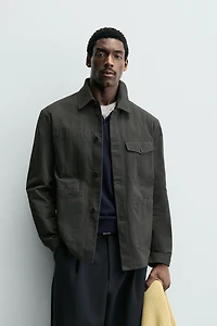 REGULAR FIT POCKET OVERSHIRT