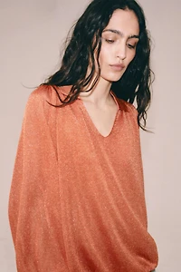 KNIT POLO COLLAR TOP