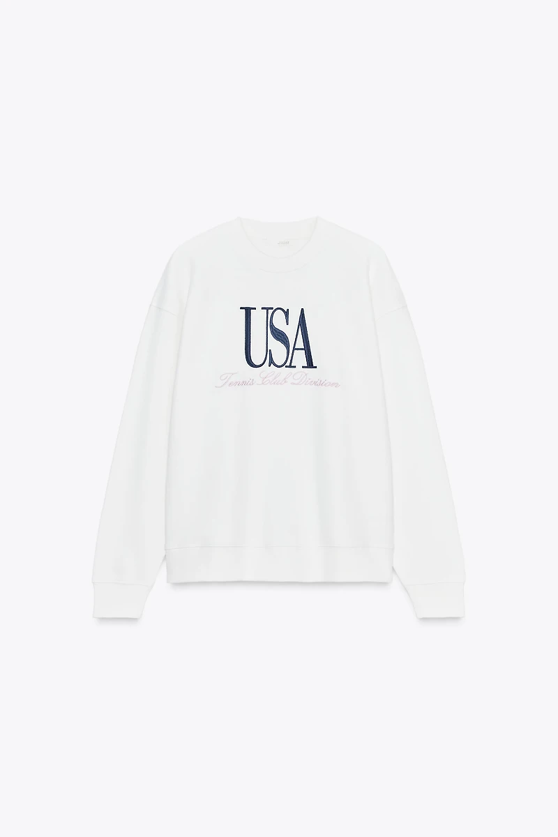 COTTON TEXT SWEATSHIRT