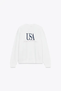 COTTON TEXT SWEATSHIRT