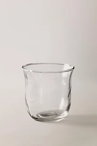 FACETED RAISED DESIGN GLASS TUMBLER