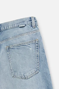RIPPED BAGGY FIT DENIM SHORTS