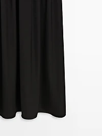 Knit midi dress with contrast detail