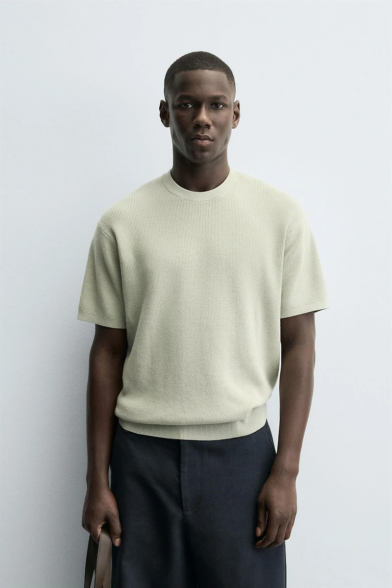 PURL KNIT T-SHIRT