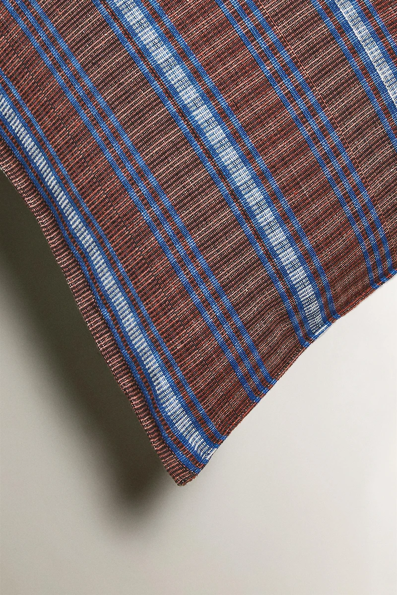 STRIPED COTTON THROW PILLOW COVER X TENSIRA