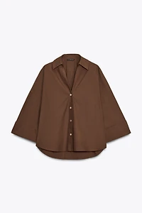 WIDE SLEEVE POPLIN SHIRT