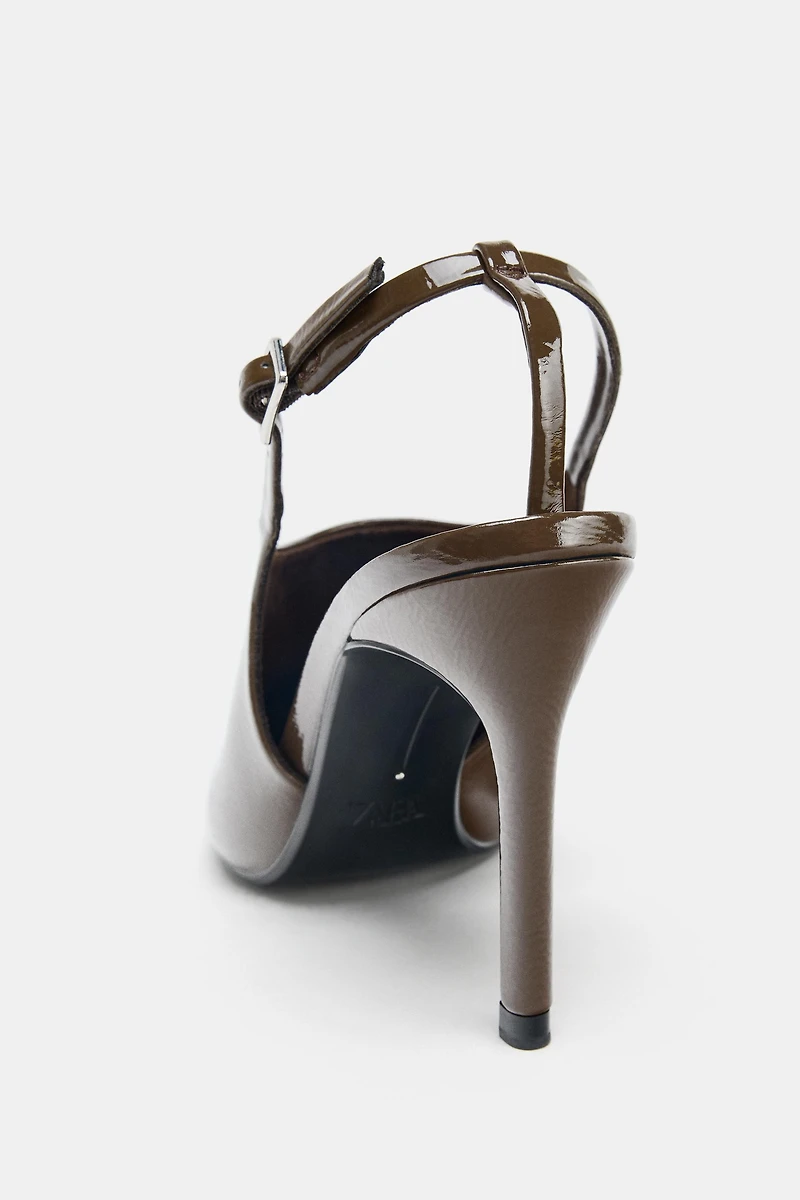 RAISED VAMP SLINGBACK HEELS
