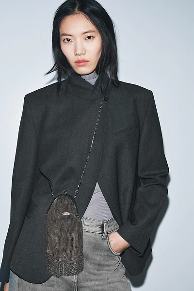 MINI SAC SEAU EN MAILLE MÉTALLIQUE