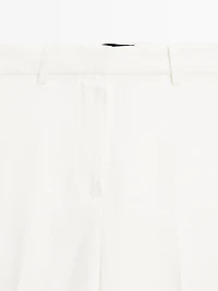 Pantalon de tailleur droit 100 % lin