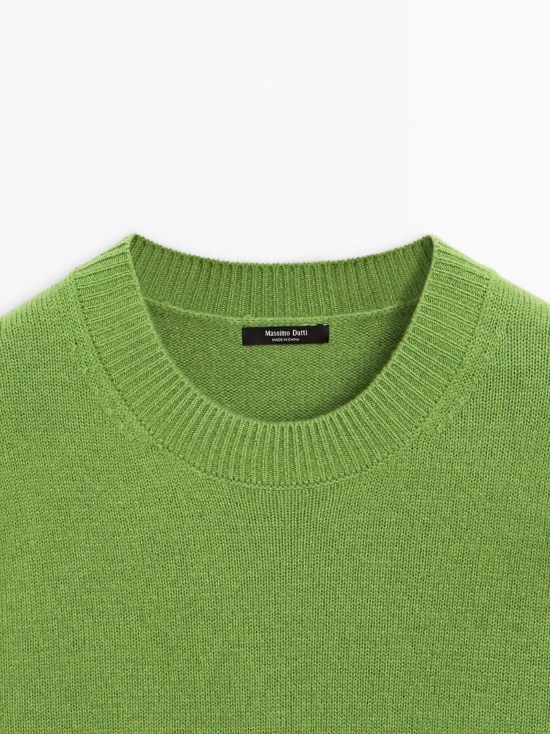 Pull col rond en laine mélangée