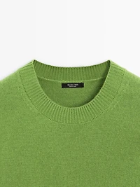Pull col rond en laine mélangée