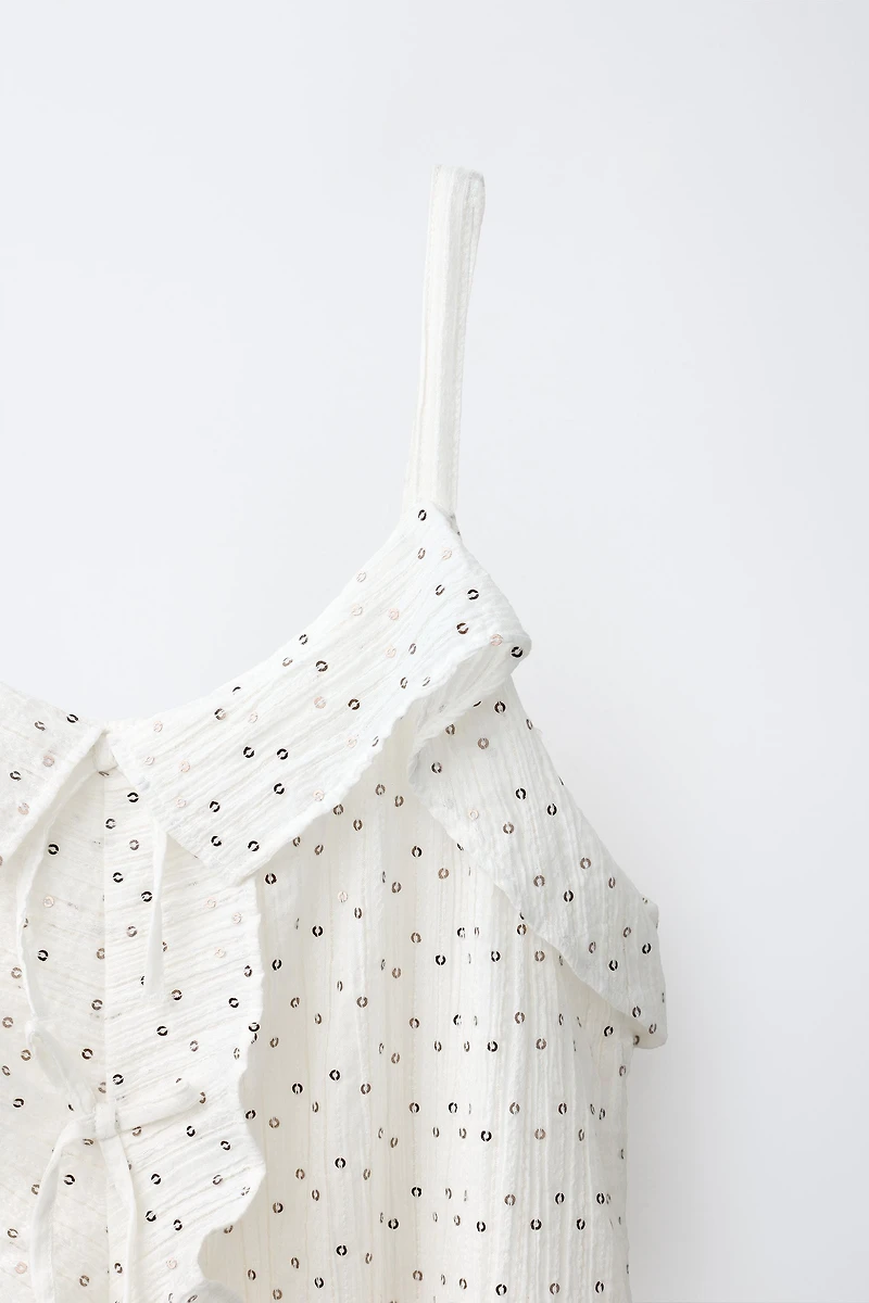 ROBE PAILLETTES VOLANT
